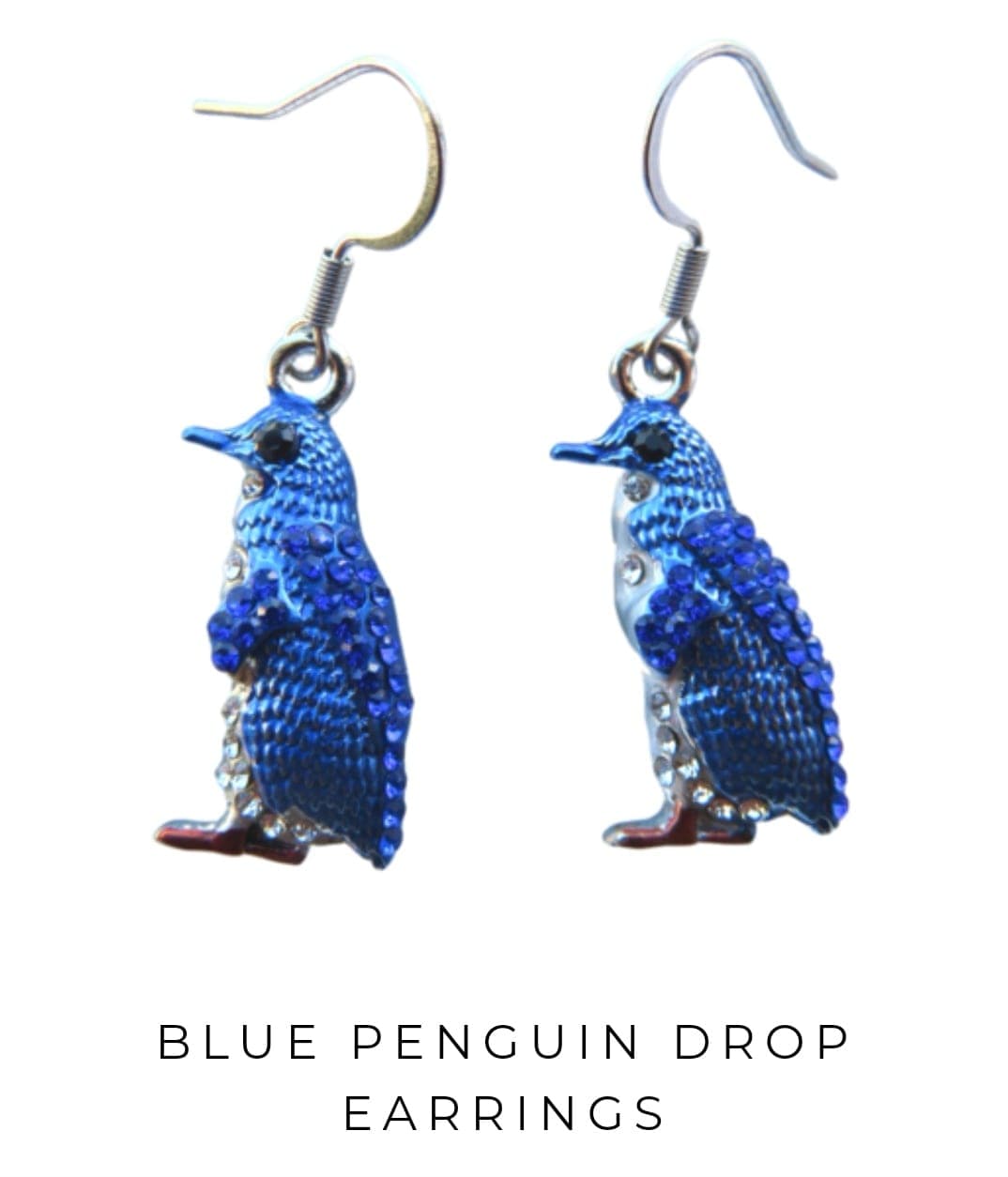 Blue Penguin Earrings — view 1