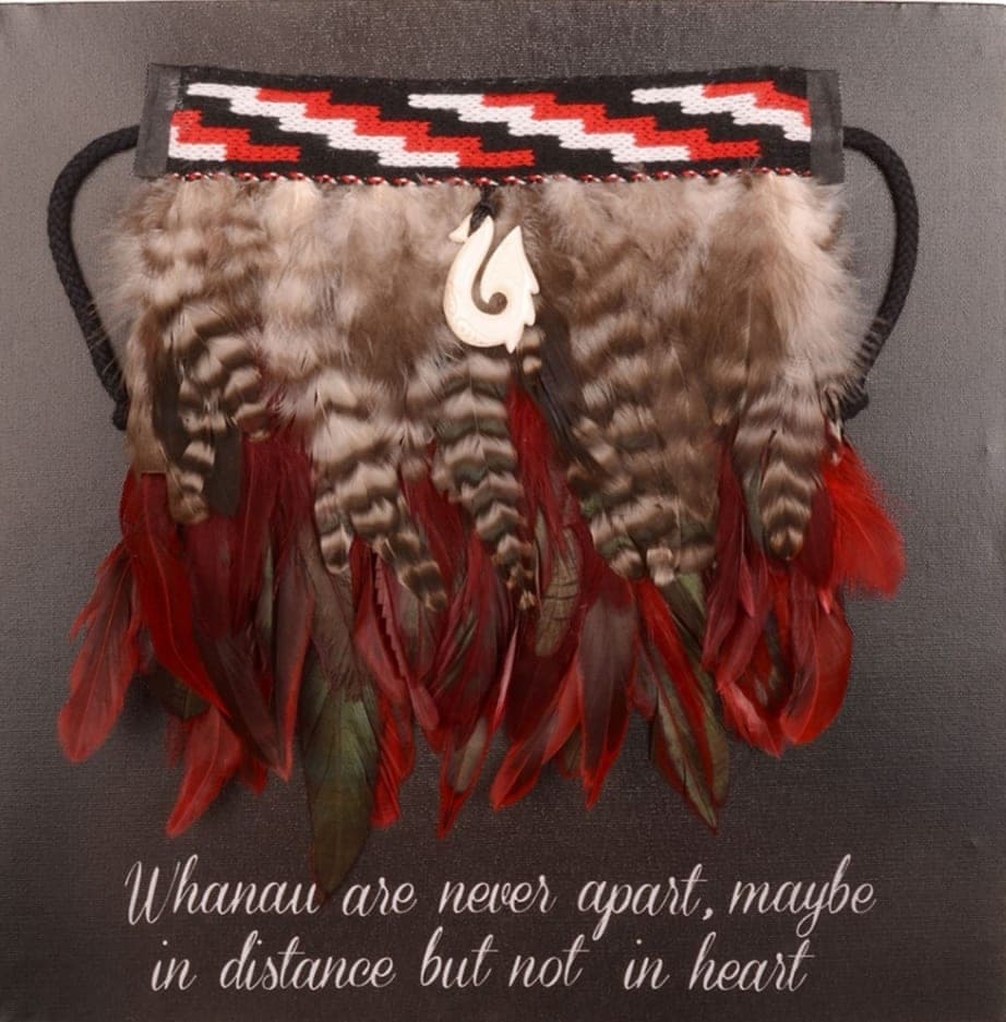 Mini Wero Korowai on Canvas, — view 1