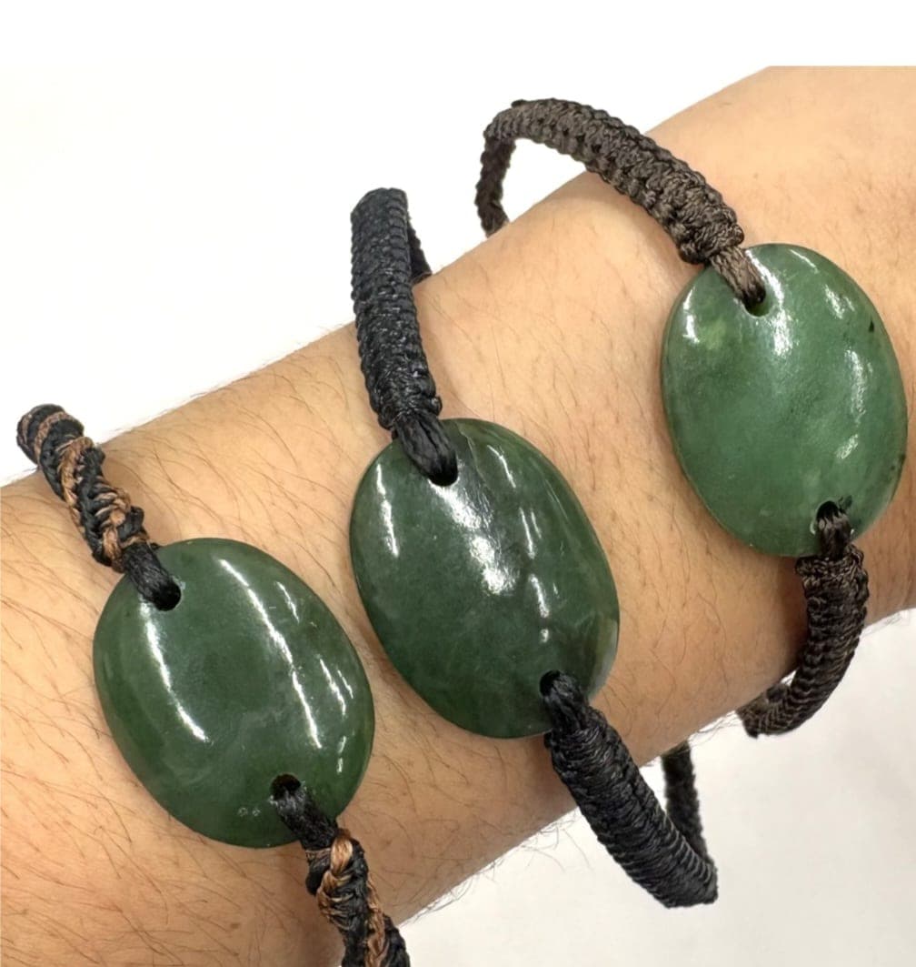Oval Greenstone Bracelet — view 1
