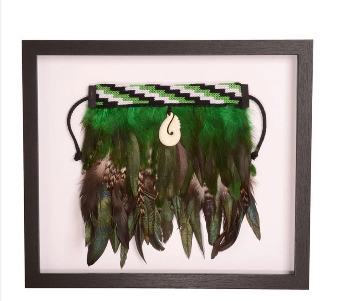Green Framed Korowai — view 1