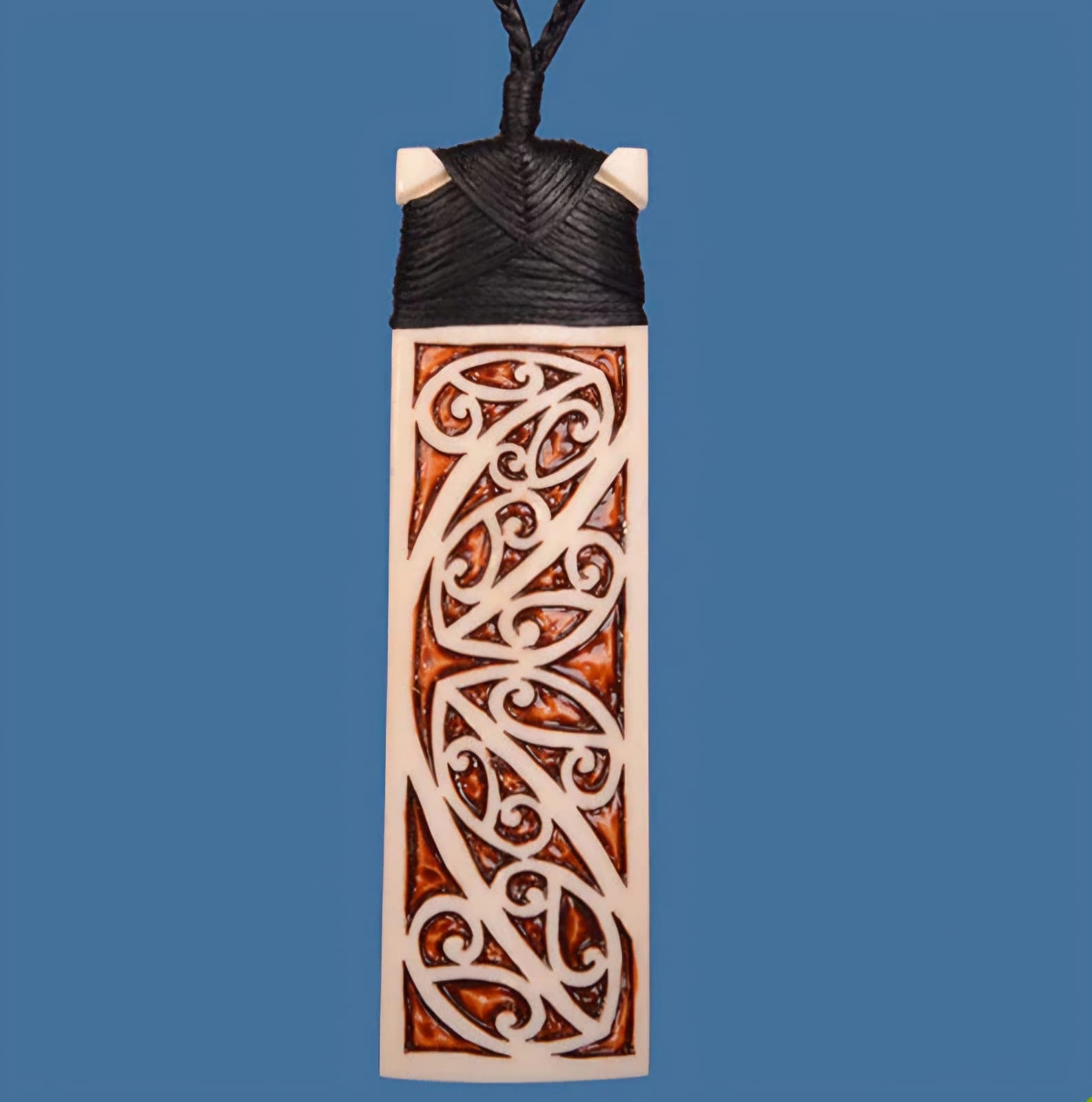 Kowhaiwhai with Stain Bone Toki — view 1