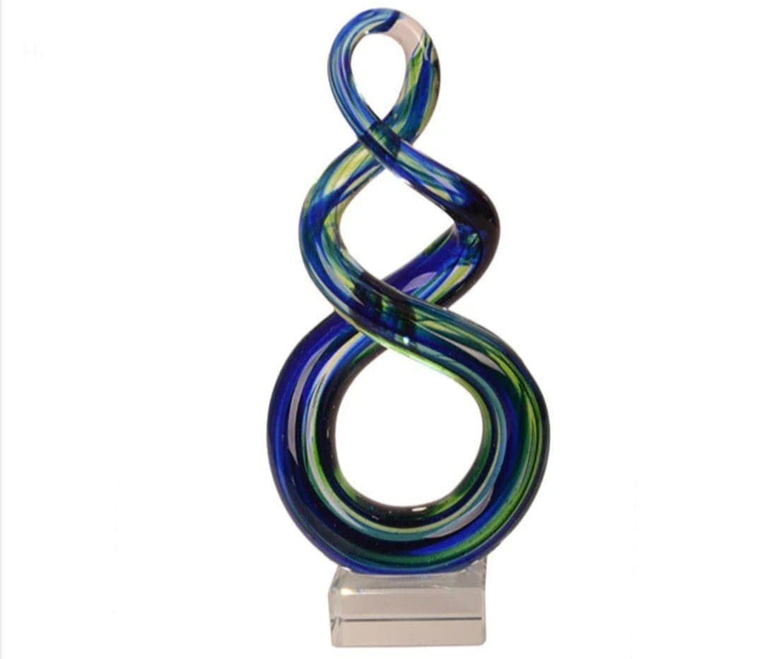 Glass Large Double Twist Ornament — view 1