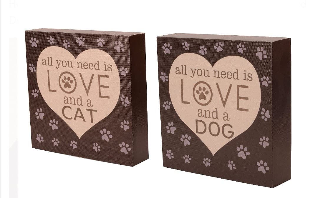 Cat & Dog Canvas Print Set — view 1