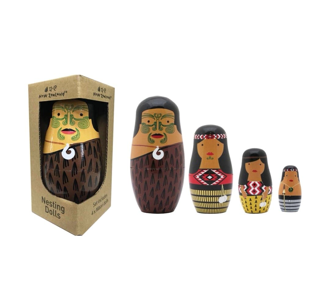 Nesting Doll Maori Whanau 4 Pieces