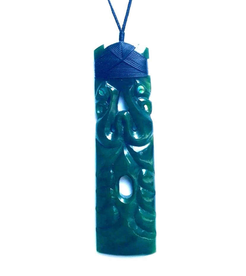 Double Manaia Greenstone Toki — view 1