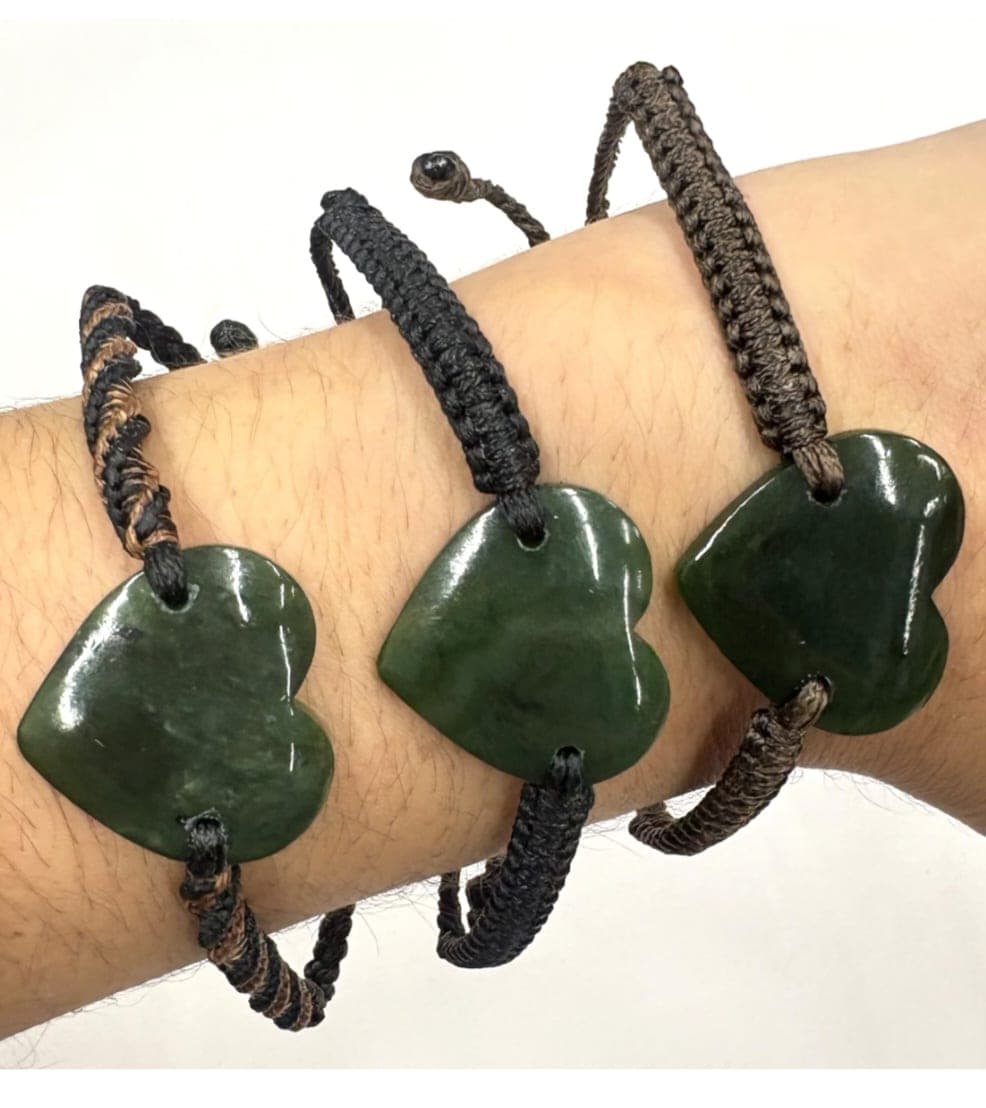 Heart Greenstone Bracelet — view 1