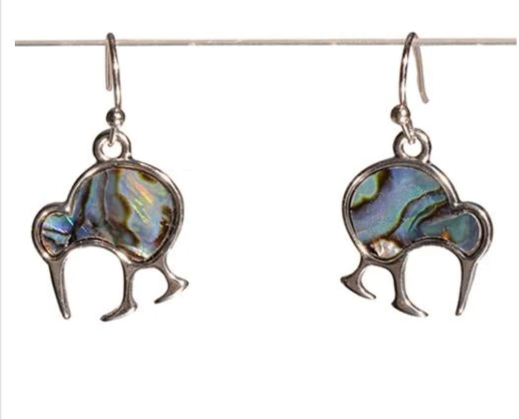 Paua Kiwi Earrings — view 1