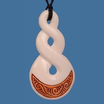 Bone Double Twist Pendant — view 1