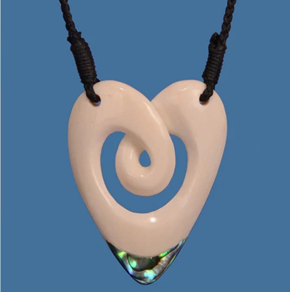 Large Heart with Twist Necklace — view 1