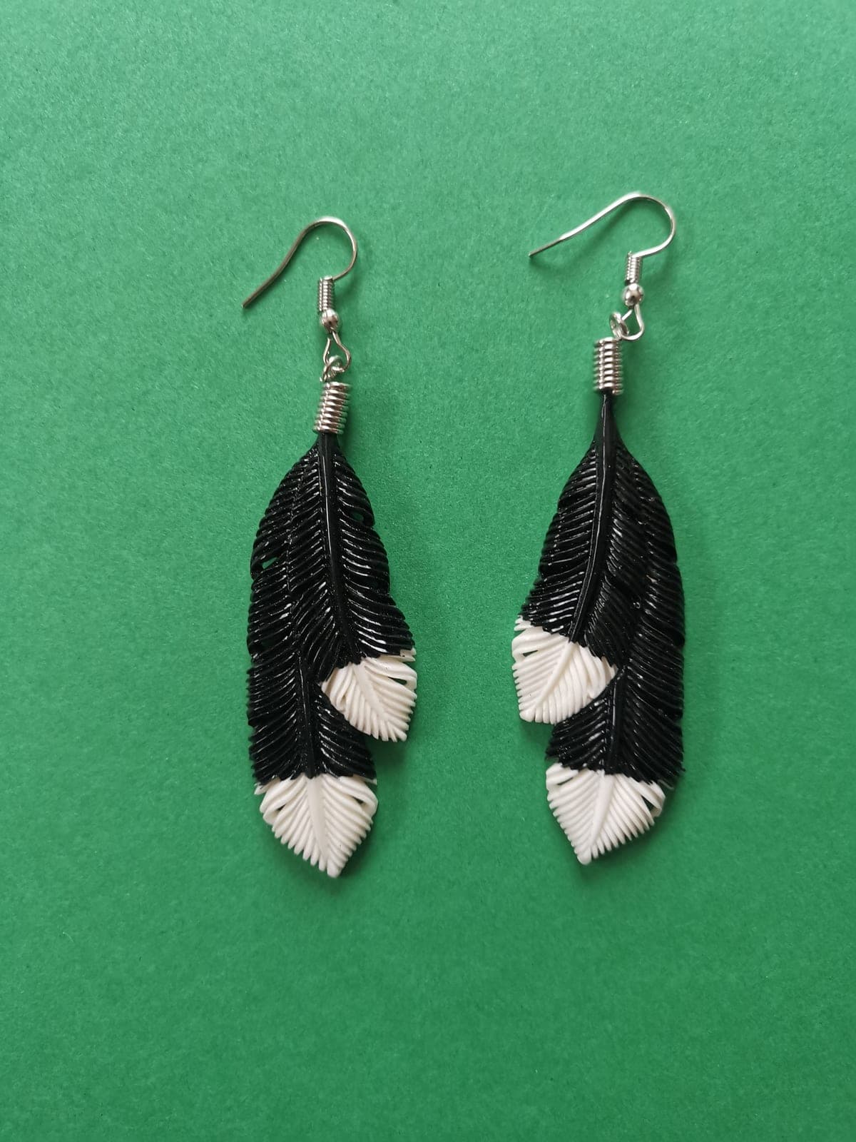 Black Huia Feather Earrings — view 1