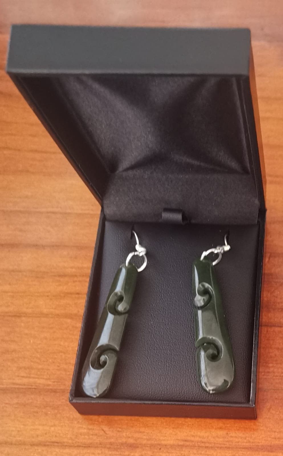 Greenstone Koru Rounded Earrings