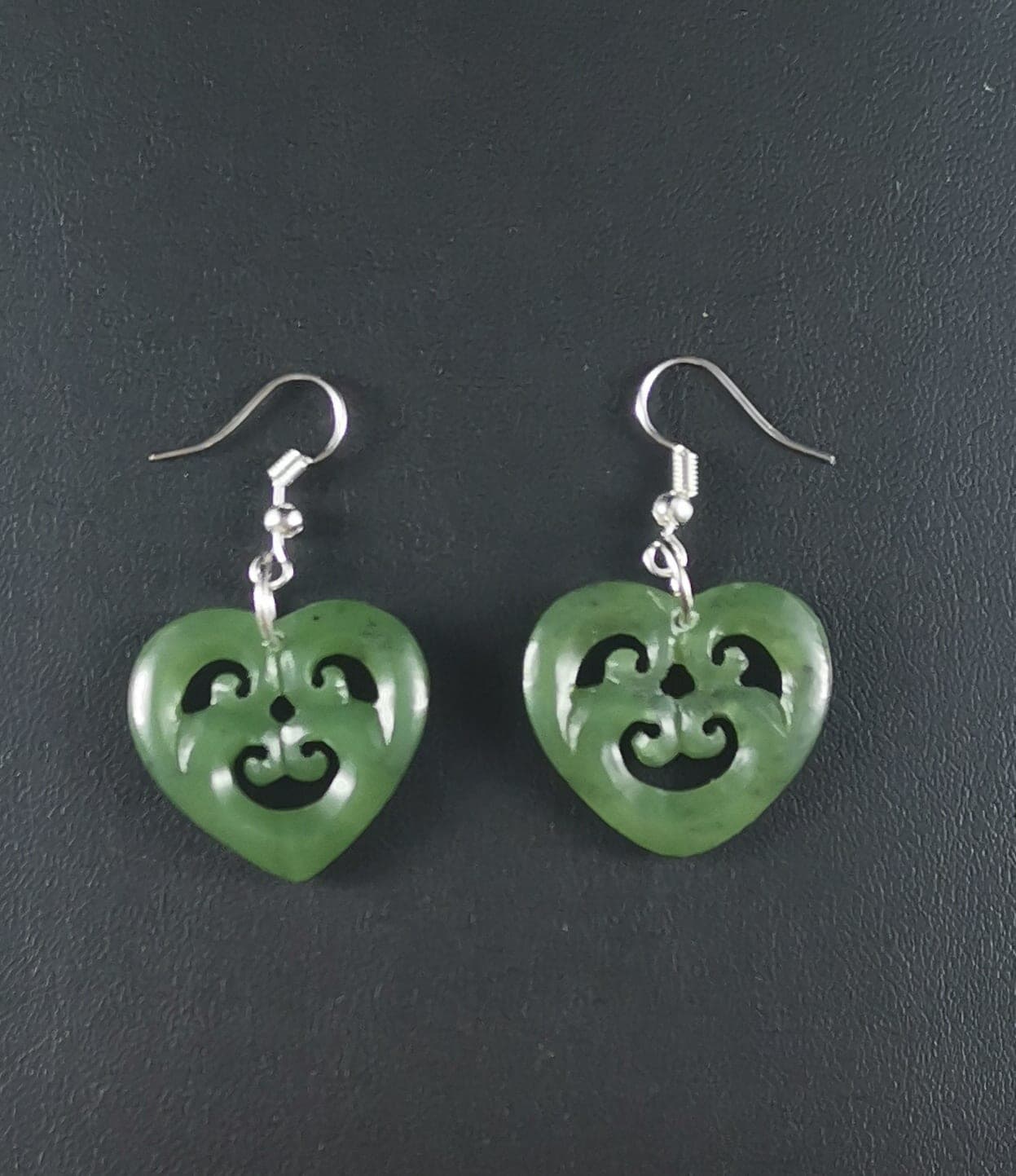 Quadruple Koru Heart Earrings — view 1
