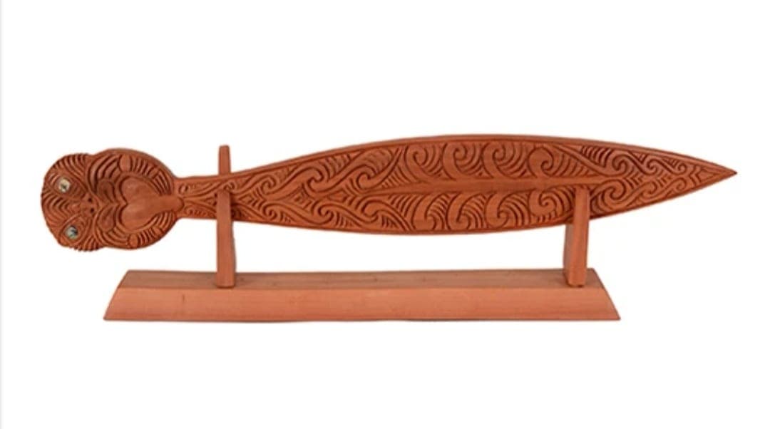 Wooden Paddle on Stand — view 1