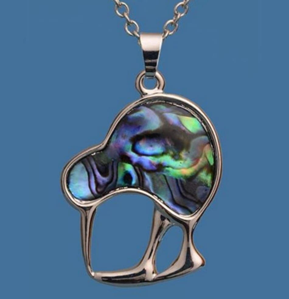 Paua Kiwi Pendant — view 1