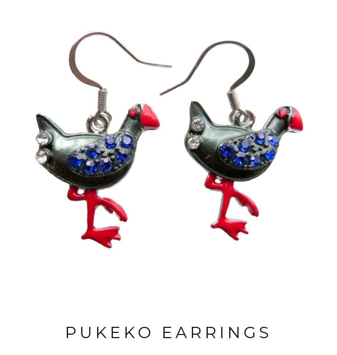 Pukeko Earrings — view 1