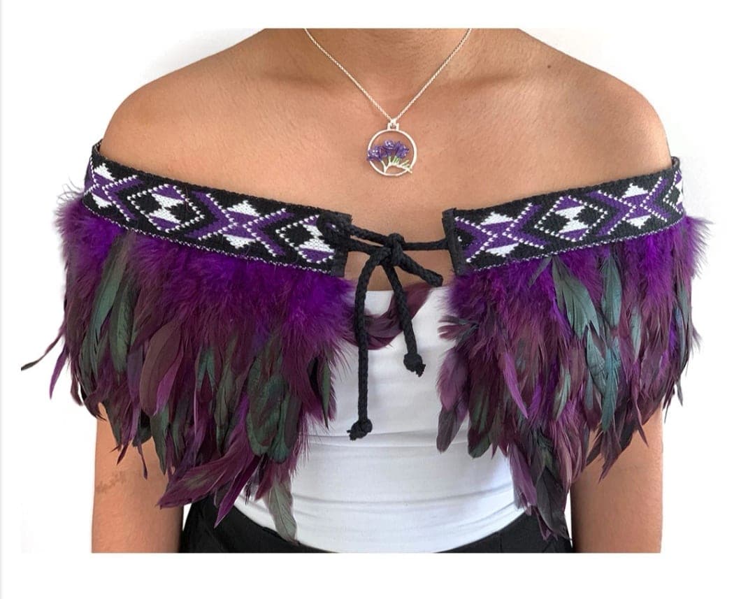 Purple Cape Korowai — view 1