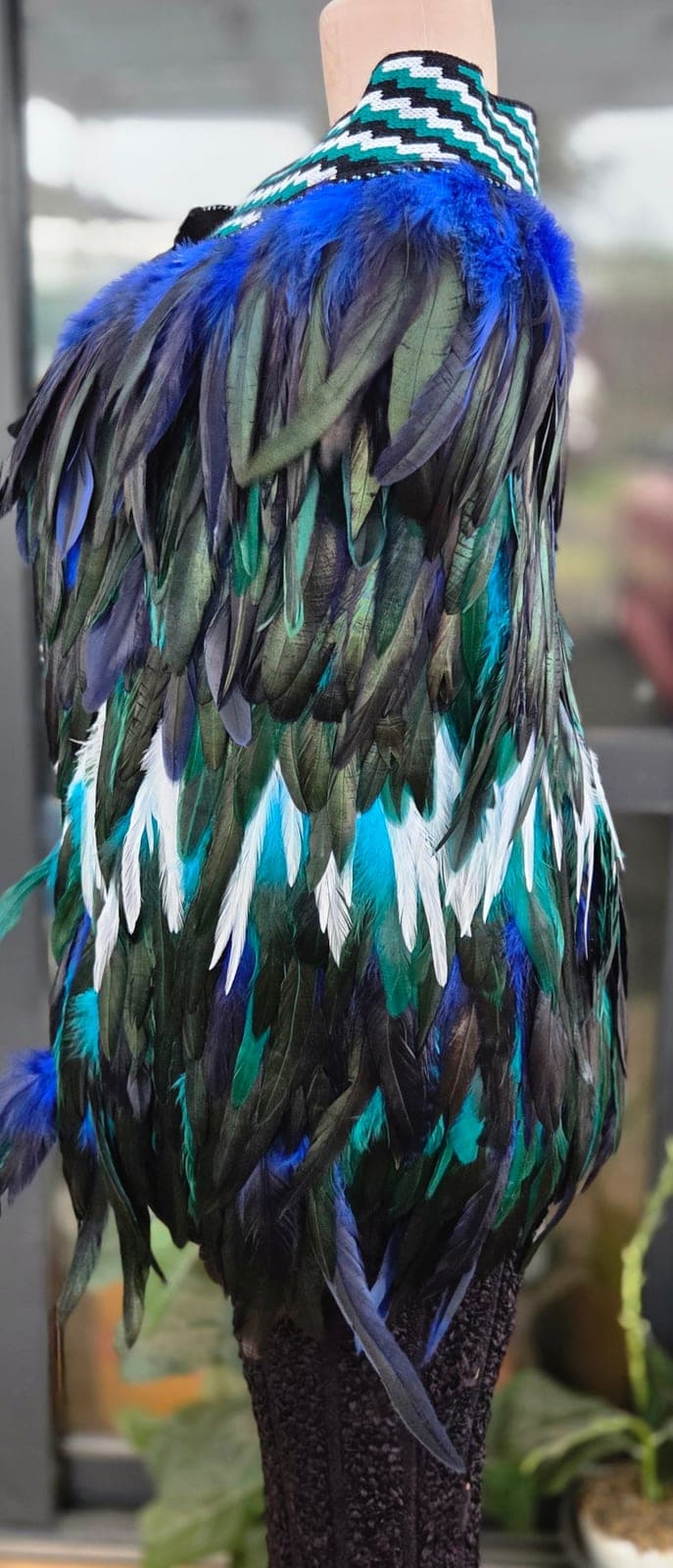 Pāua Half Length Korowai — view 1