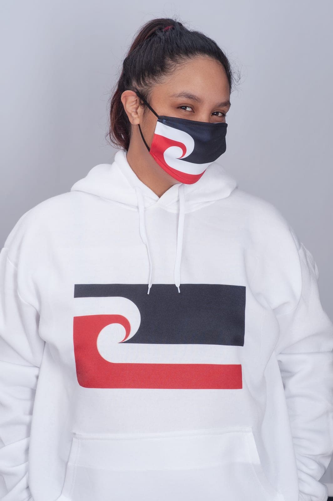 Tino Rangatiratanga Face Mask and Hoodie — view 1