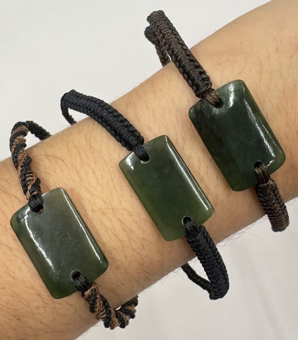 Square Greenstone Bracelet — view 1